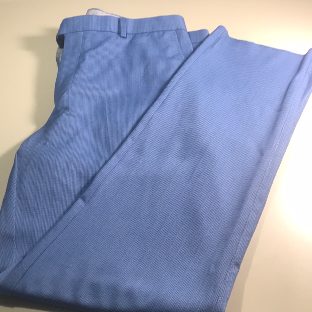 Peter Millar NWOT! Blue Plaid Polyester Dress Pants 36x38